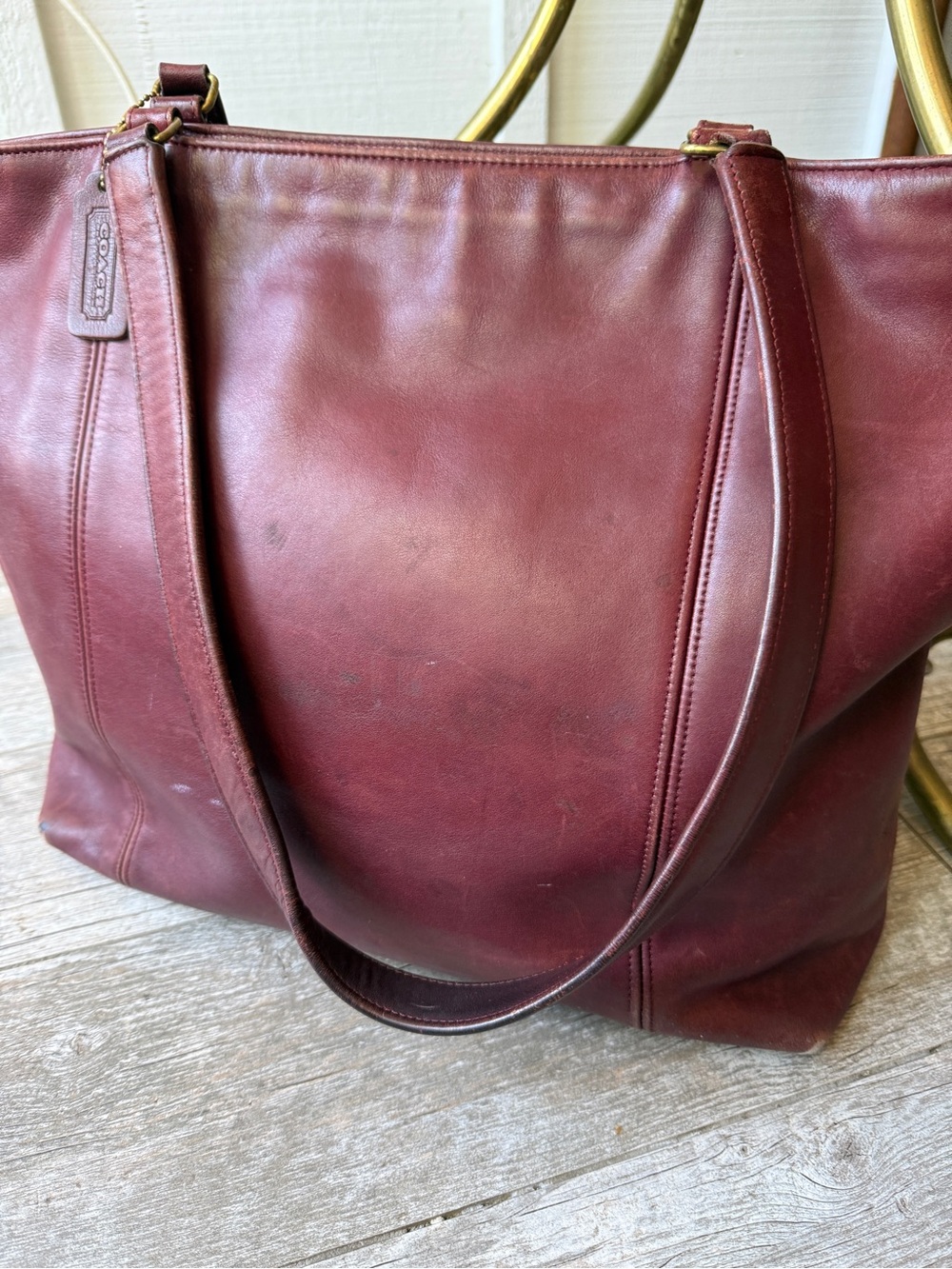 VTG Coach Light Tote | No. 4065 | Very Well  Loved | Wine | Late 80s - Early 90s - Picture 10 of 16